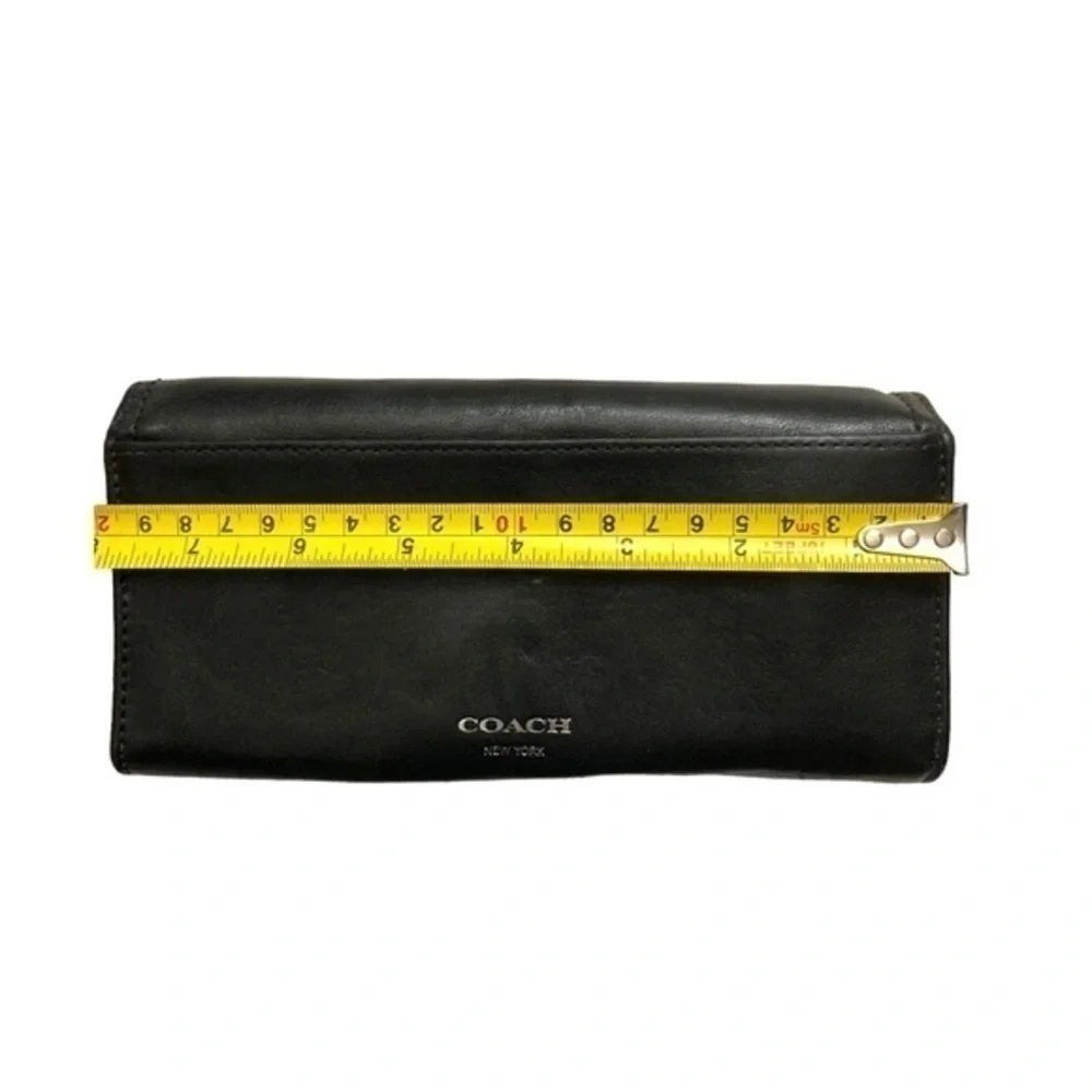 Coach black leather legacy wallet